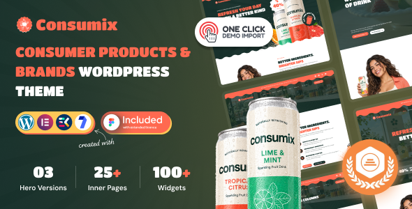 Consumix Consumer Products & Brands WordPress Theme