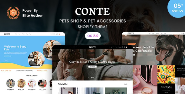 Conte - Pets Shop & Pet Accessories Shopify 2.0 Theme