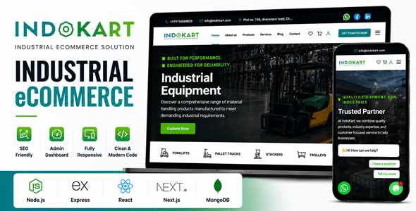 IndoKart React Node.js eCommerce Platform With Admin Panel