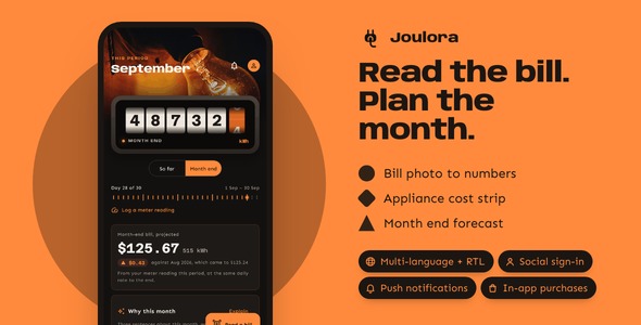 Joulora Flutter AI Electricity Bill and Appliance Cost App With Laravel Key Proxy