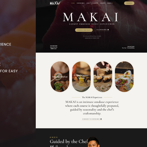 MAKAI - Luxury Omakase Sushi Experience HTML Bootstrap Template