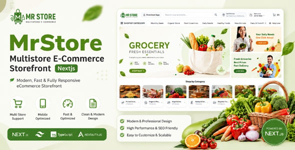 MrStore Multistore E-Commerce Storefront Nextjs
