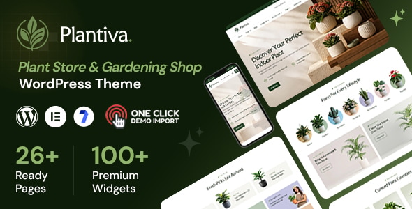 Plantiva - Plant Store & Gardening Shop WooCommerce Theme