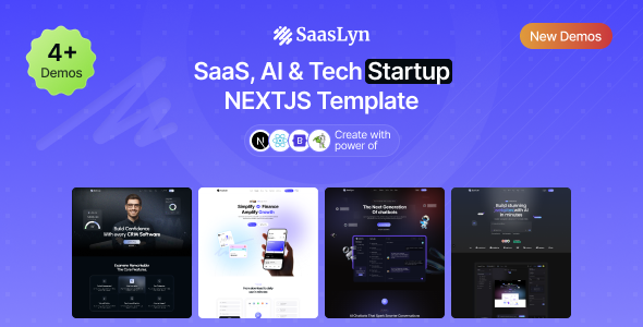 SaasLyn – SaaS, AI & Tech Startup NextJS Template