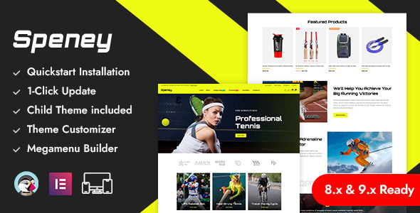 Speney - Sports Store Prestashop Responsive Theme