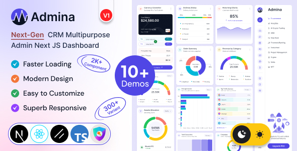 Admina - Tailwind & Nextjs Admin Dashboard with shadcn UI