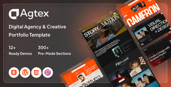 Agtex – Digital Agency & Portfolio WordPress Theme