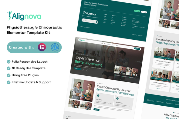 Alignova - Chiropractic & Physiotherapy Elementor Template Kit