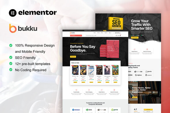 Bukku - Book Store Elementor Pro Template Kit