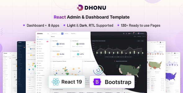 Dhonu - React Admin & Dashboard Template