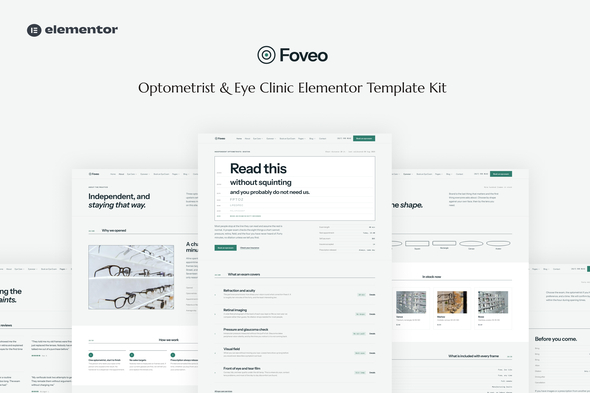 Foveo - Optometrist & Eye Clinic Elementor Template Kit