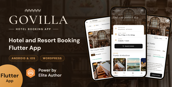Govilla | Hotel and Resort Booking Flutter App