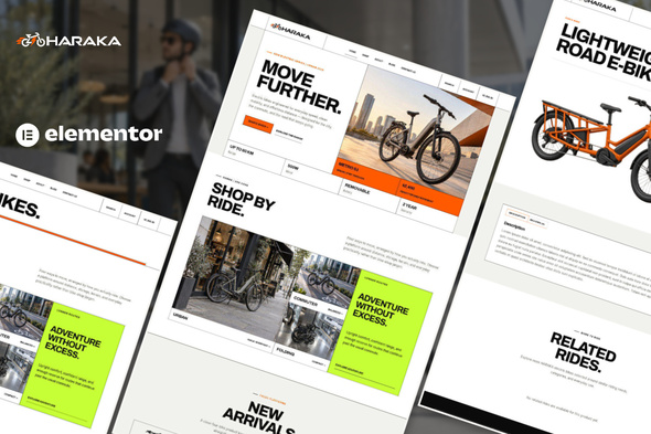 Haraka – Electric Bike Store Elementor Pro Template Kit