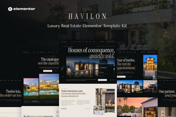Havilon - Luxury Real Estate Elementor Template Kit