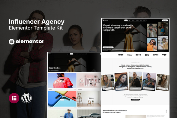 Influency - Influencer Agency Elementor Template Kit