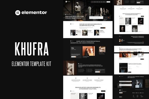 Khufra - Sculpture Exhibition Website Elementor Template Kit