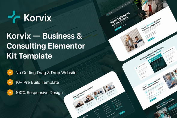 Korvix – Business & Technology Elementor Template Kit