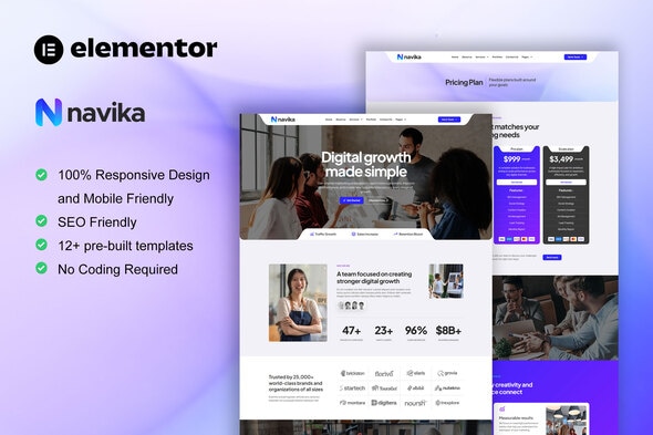 Navika - Digital Marketing Agency Elementor Pro Template Kit