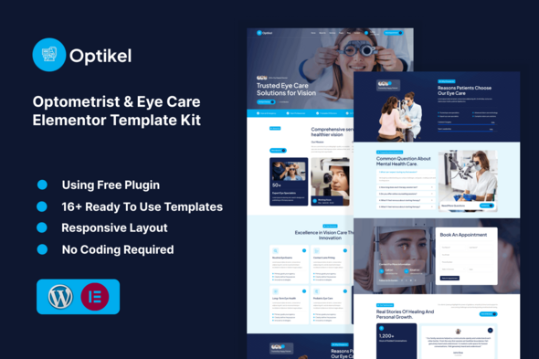 Optikel - Optometrist & Eye Care Elementor Template Kit
