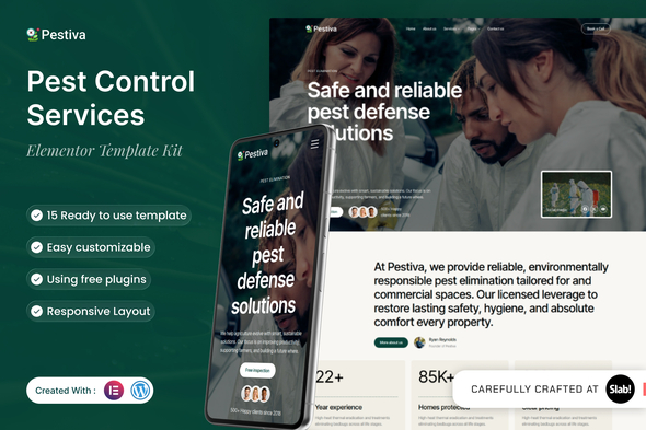 Pestiva – Pest Control Services Elementor Template Kit