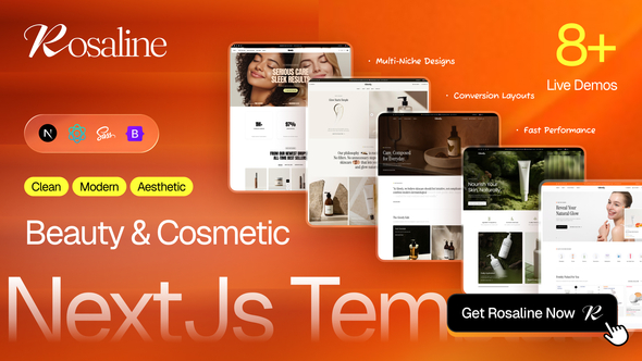 Rosaline - Beauty & Cosmetic eCommerce Nextjs Template