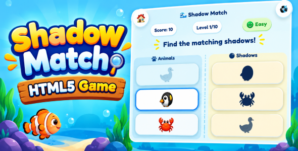 Shadow Match | Kids Matching HTML5 Game