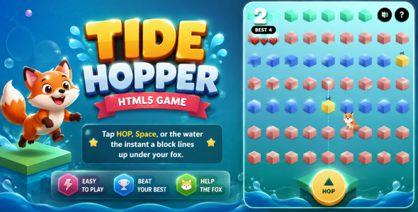 Tide Hopper | Hop the Blocks HTML5 Arcade Game